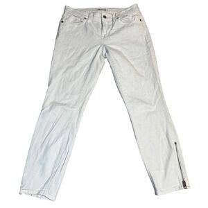 Madewell Womens Skinny Jeans White Ankle Zip Zippers Size 27